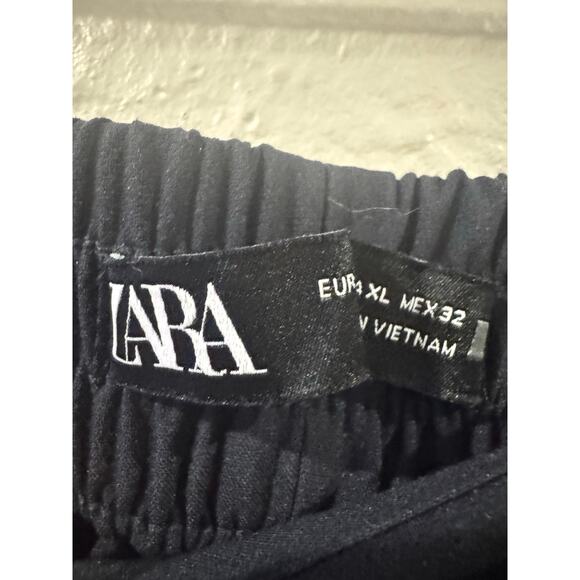Zara Sailor High Waist Crop Pants Gold Button Detail XL - Picture 4 of 7